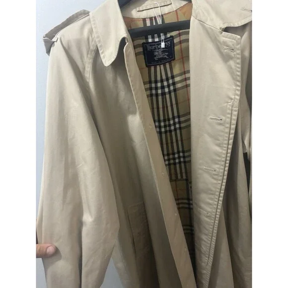 BURBERRY sizeL Trench Coat Liner Belt Nova Check Beige SizeL